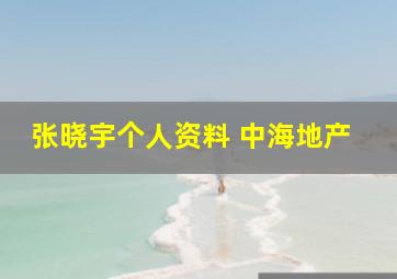 张晓宇个人资料 中海地产